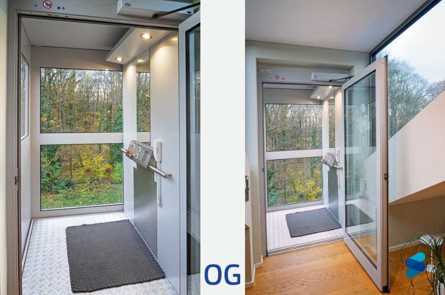installation des pl10 treppenlifts im obergeschoss praezise sicher