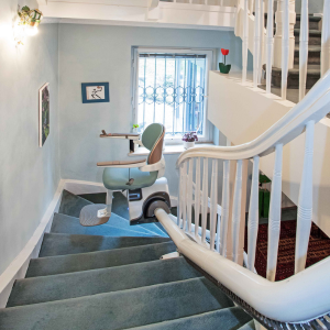 Treppenlift auf der Treppe