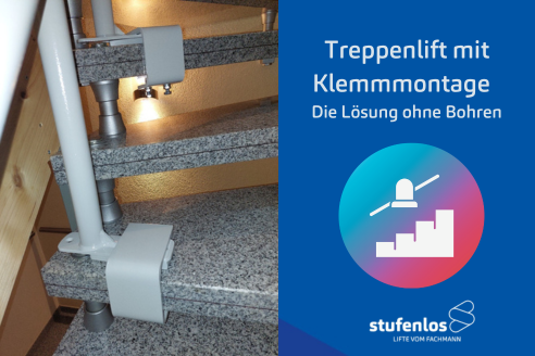 Treppenlift mit Wandmontage