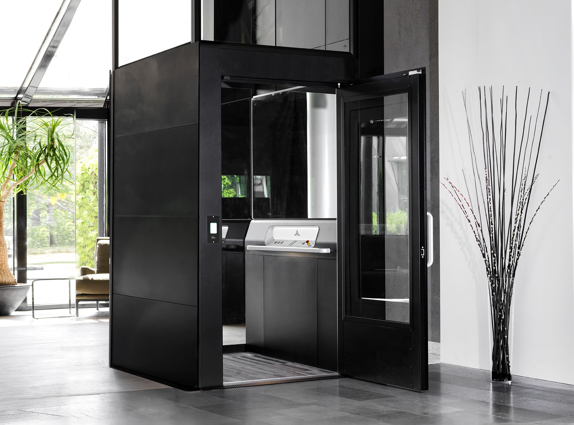 bild0 aritco homelift access kleinaufzug innen