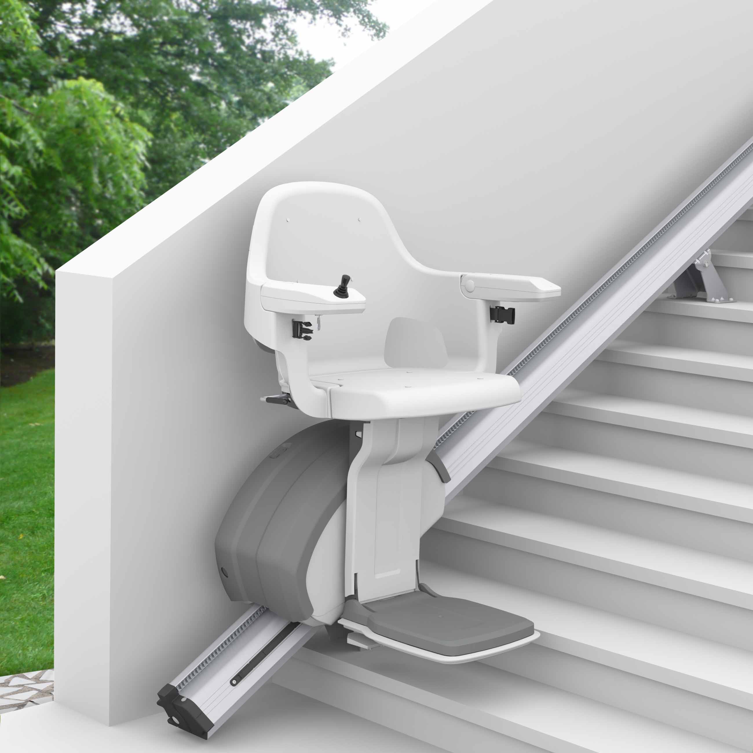 homeglide outdoor gerader treppenlift aussentreppe