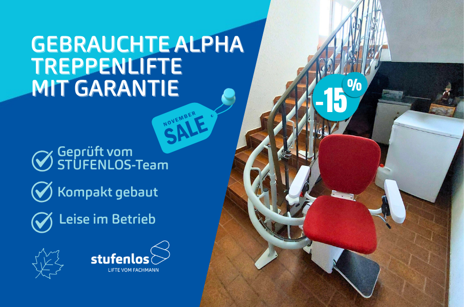November-Angebot: gebrauchte Alpha Treppenlifte mit Garantie