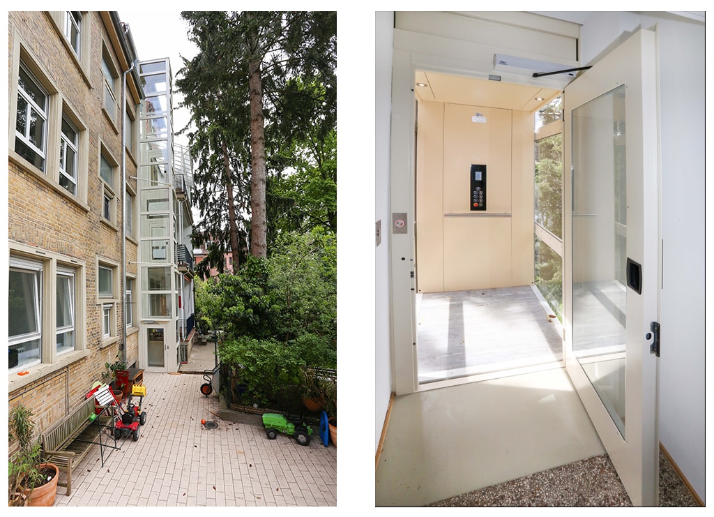 stahlschacht altura platinum homlift innen aussen