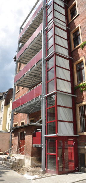 ascendor kleinaufzug 5 stockwerke aussen