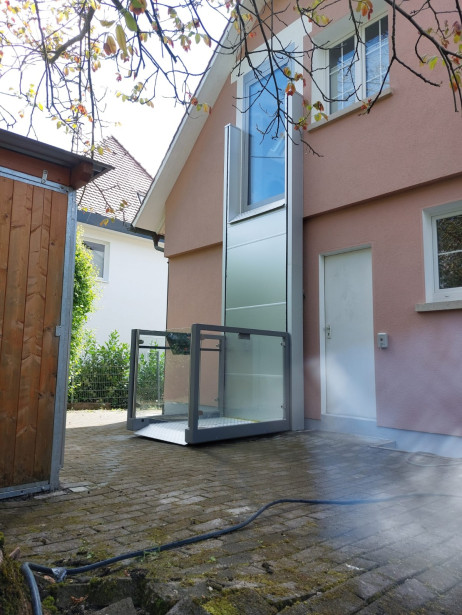 hebelift unaporte mit offenem fahrkorb